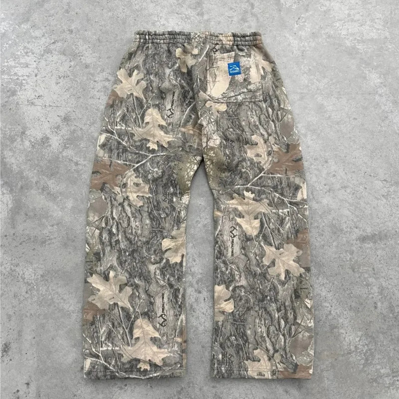 Y2K Oversized Camo Sweatpants