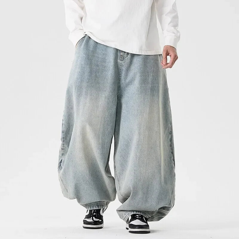 Vintage Wide-Leg Denim Jeans