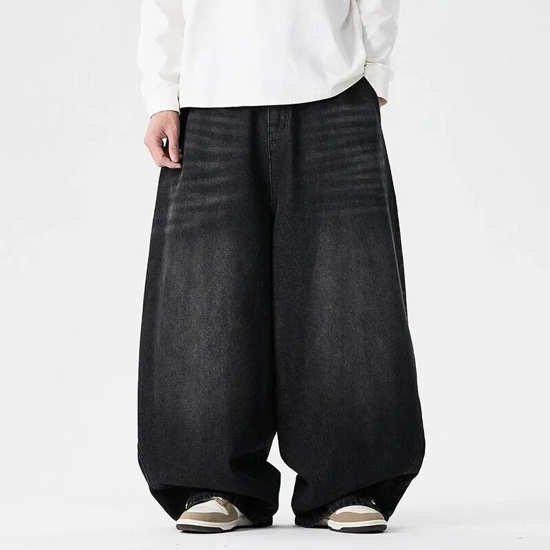 Vintage Wide-Leg Denim Jeans