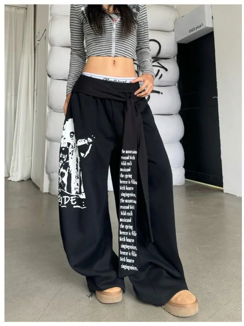 Vintage Graphic Streetwear Sweatpants