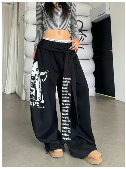 Vintage Graphic Streetwear Sweatpants