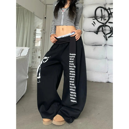 Vintage Graphic Streetwear Sweatpants