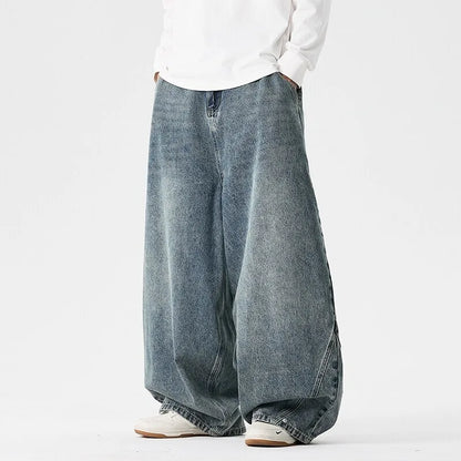 Vintage Wide-Leg Denim Jeans