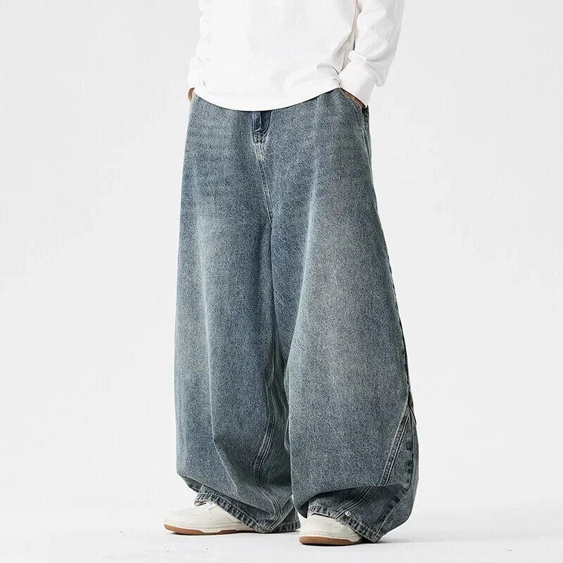 Vintage Wide-Leg Denim Jeans