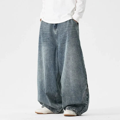 Vintage Wide-Leg Denim Jeans