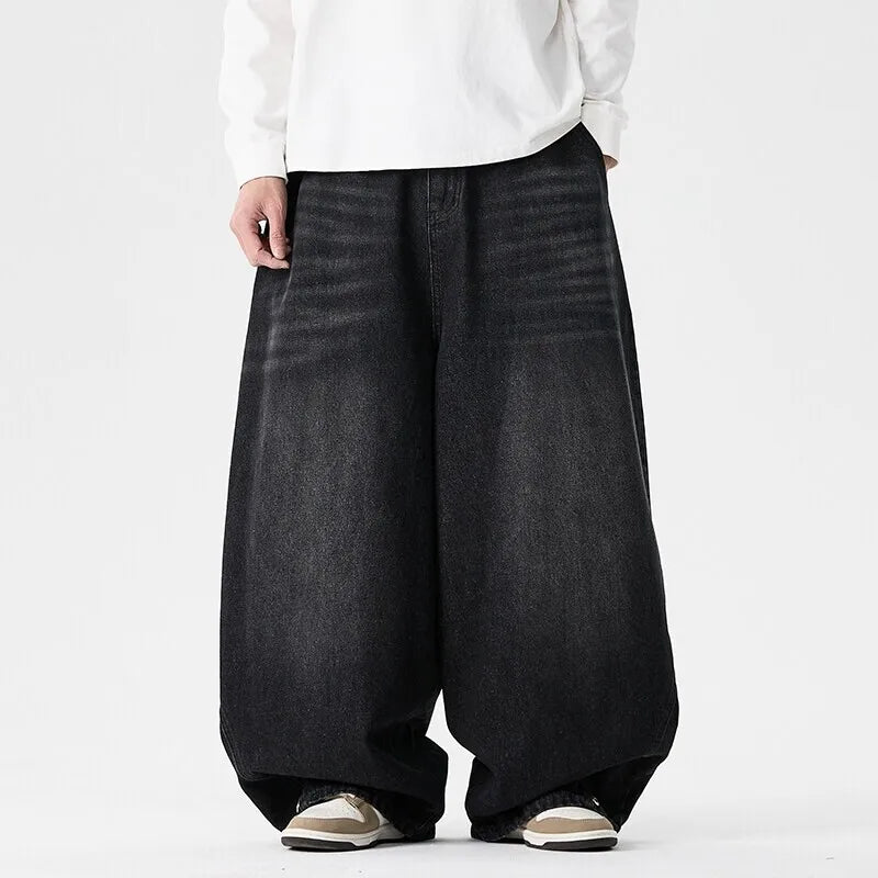 Vintage Wide-Leg Denim Jeans