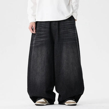 Vintage Wide-Leg Denim Jeans